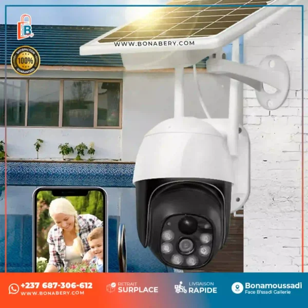 Caméra de Surveillance Solaire V380 Pro 3MP | Wifi & 4G | PTZ & Vision Nocturne