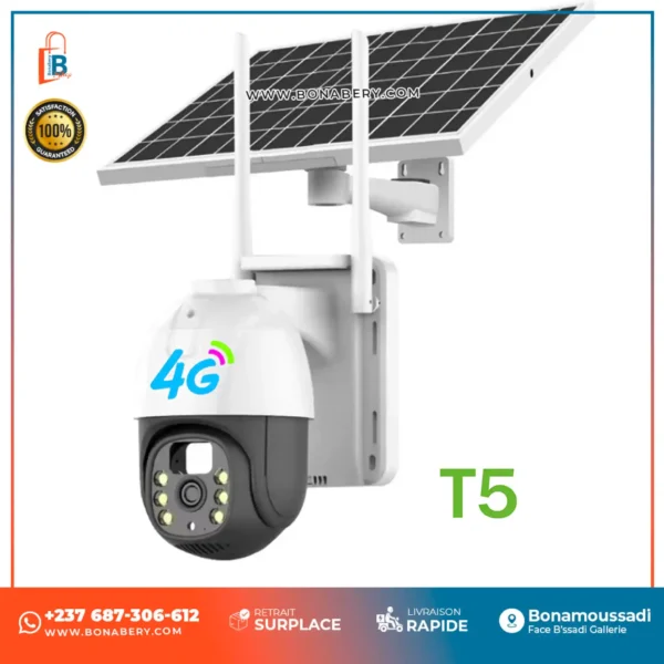 Caméra de Surveillance Solaire V380 Pro 3MP | Wifi & 4G | PTZ & Vision Nocturne