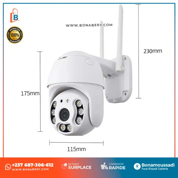 Caméra de Vidéosurveillance Extérieure sans Fil HD 1080P réseau PTZ WIFI 360