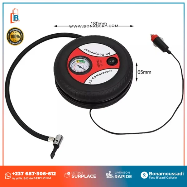 Mini Compresseur d’Air Analogique Puissant DC 12V