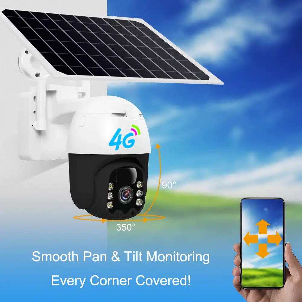 Caméra de Surveillance Solaire V380 Pro 3MP | Wifi & 4G | PTZ & Vision Nocturne